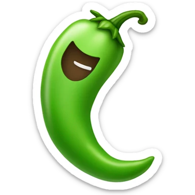 Green chili pepper sticker
