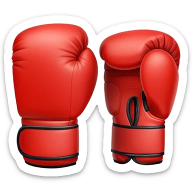 A pair of boxing gloves padded and rounded sticker