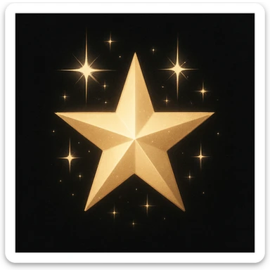 small star, glamorous and stylish sticker