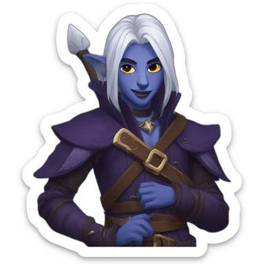 Drow bard dnd sticker