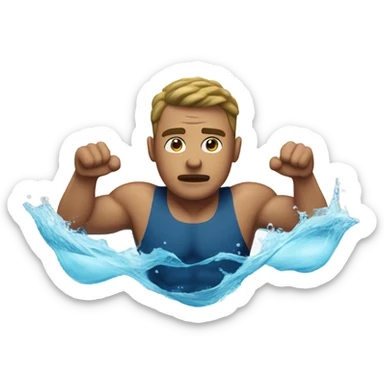 Man swimming sticker