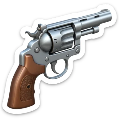 Create a revolver gun sticker