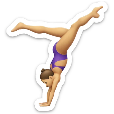 gymnast doing handstand sticker