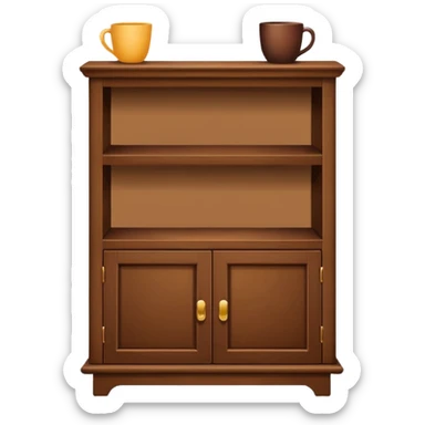 cabinet with a shelf sticker