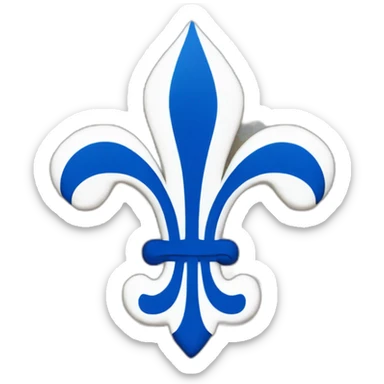drapeau du quebec avec 4 fleurs de lis sticker