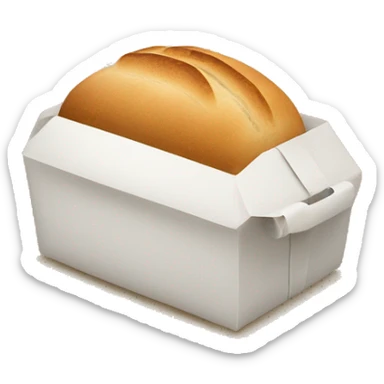 loaf of bread leaving trail of crumbs sticker