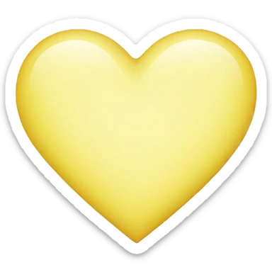 light yellow heart sticker