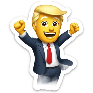 Donald trump dancing USA sticker