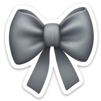 Grey bow sticker