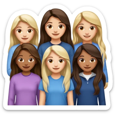 girls walking together (show them walking) sticker