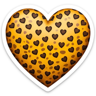 un cuore leopardato sticker