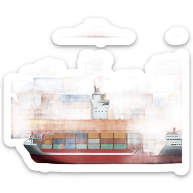 cargo ship sticker