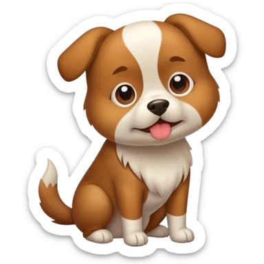 Dog pooping sticker