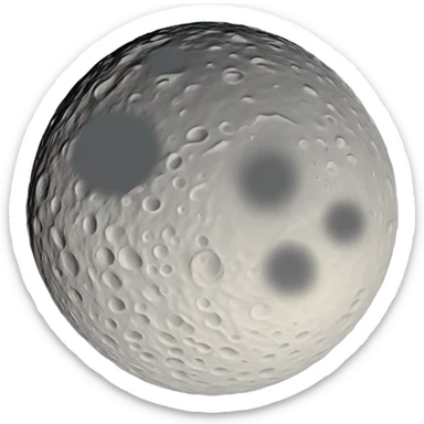 Moon with a side look sticker