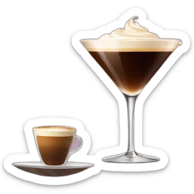 fleur de la coeur drinking espresso martini sticker