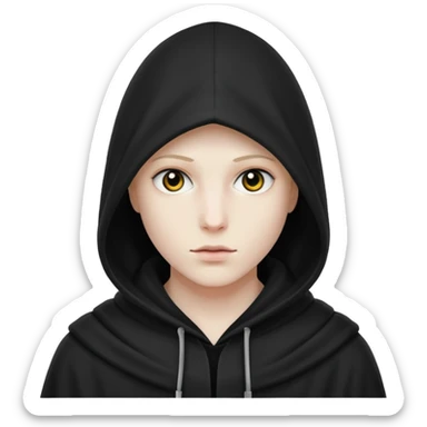 mysterious hooded sticker