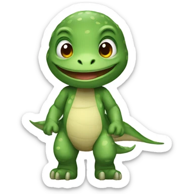 Bebé disfrazado de dinosaurio   sticker