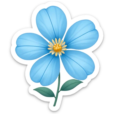 Flor del pensamiento celeste sticker