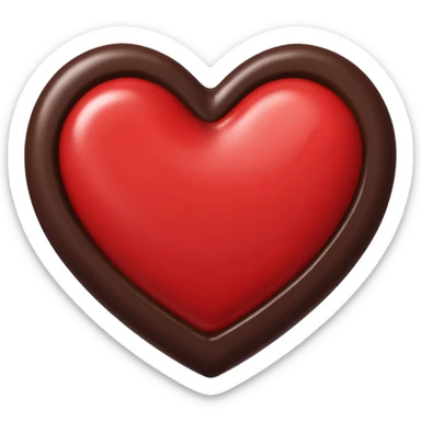 Red Heart dipped in chocolate  sticker