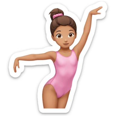 Dance gymnastics kids pink sticker