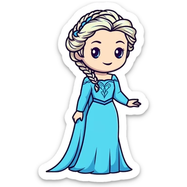 Elsa from Frozen Disney princess sticker