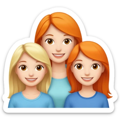 Three pretty girls sticker