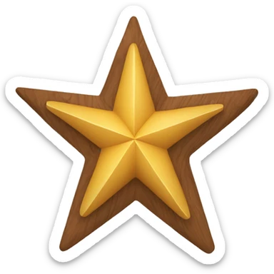 Create me a star made of wood sticker