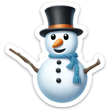 snowman electricity sticker