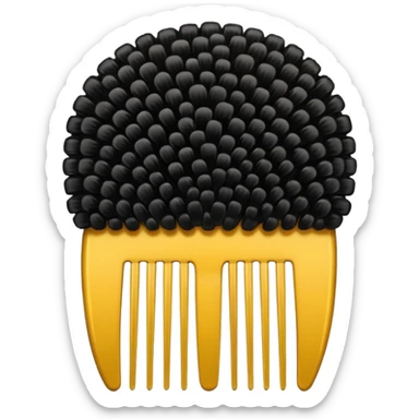 afro comb sticker