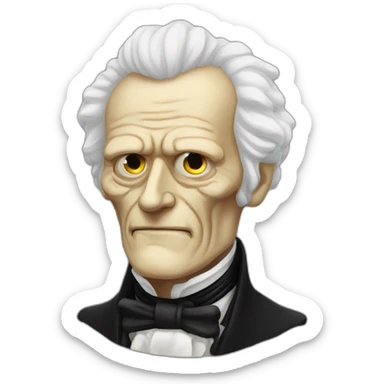 Schopenhauer squelette  sticker