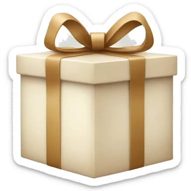 beige and white gift box sticker