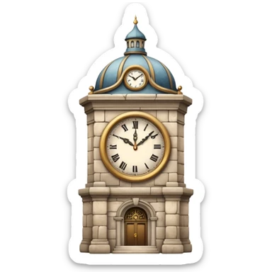 make an emoji which are a clock tower   but the tower is rond sticker