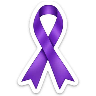 Thyroid cancer awareness ribbon sticker