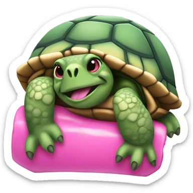 Turtle whit pink nails  sticker