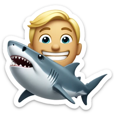 laugh on the shark sticker
