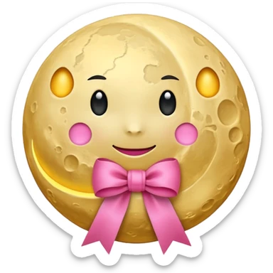 🌕🎀 merge these emojis and make new emoji don't make picture make emoji sticker