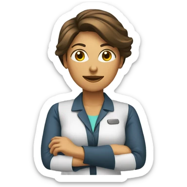 Mujer que trabaja en marketing digital sticker