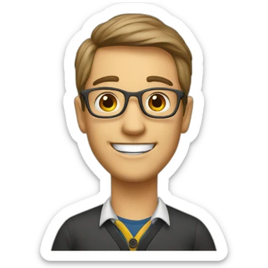 happy teacher sticker