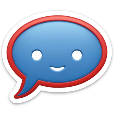speech bubble with French flag colors sticker