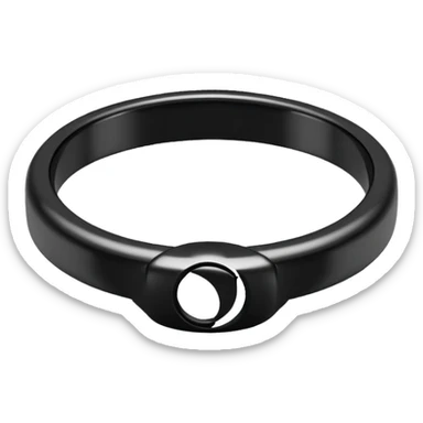 Black metal ring  sticker