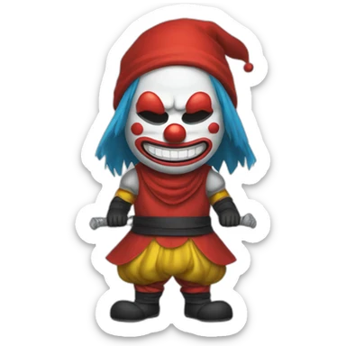 Ninja clown sticker