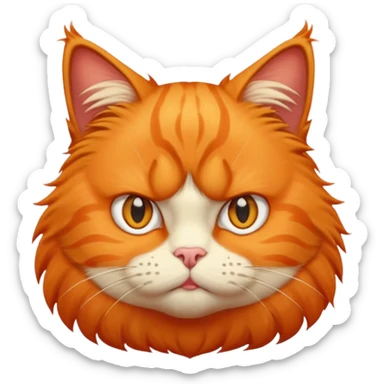 Orange cat with an attitude  sticker