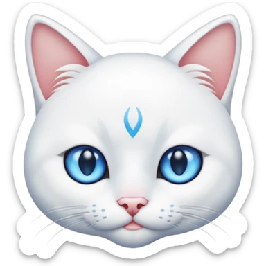 Gato blanco ojos azules sticker