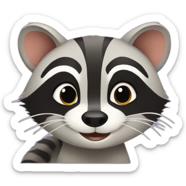 raccoon and opossum sticker