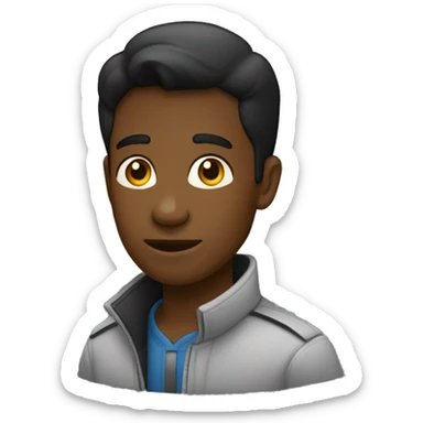 un garçon noir étonné  sticker