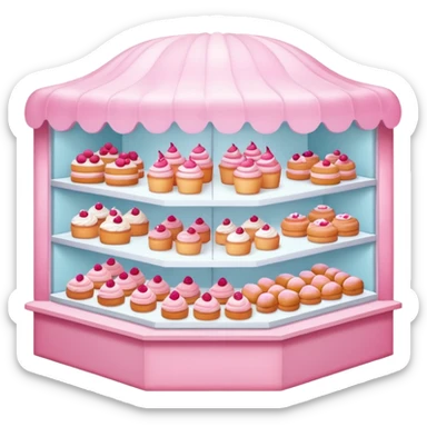pink bakery shop sticker