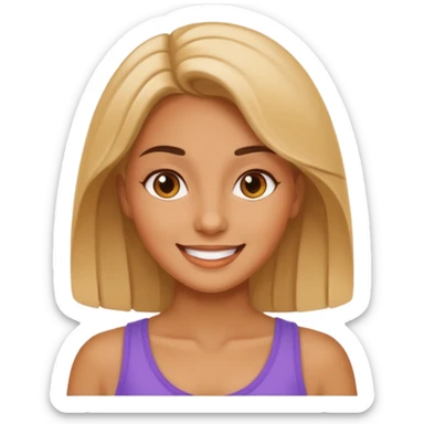 mujer feliz y sana  sticker