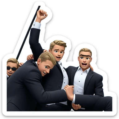 boys in formal attire outdoors sticker