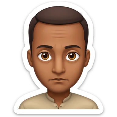 Indian fat guy with giant forehead sticker