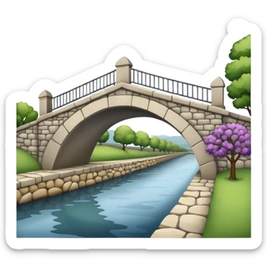bridge over canal sticker